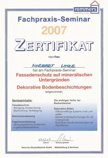 Zertifikat 15